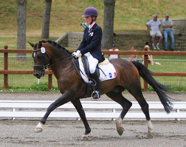Pauline Leclerq and Kooihuster Teake at the 2005 European Pony Championships in Saumur :: Photo courtesy Haras de Cordemais