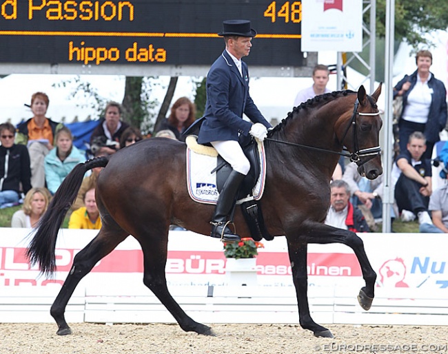 Serge Cantin and Grand Passion at the 2011 World Championships for Young Dressage Horses :: Photo © Astrid Appels