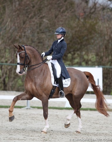 Charlotte Fry and Fendi T at the 2018 CDI Nieuw en St. Joosland :: Photo © Astrid Appels