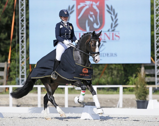 Hungarian U25 rider Jazmin Yom-Tov competing For Joy at the 2019 CDI Pilisjászfalu at Stable Unikornis :: Photo © Anett Somogyvari