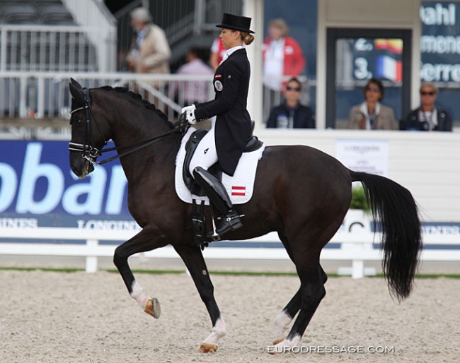 Karoline Valenta and Diego at the 2019 European Dressage Championships in Rotterdam :: Photo © Astrid Appels