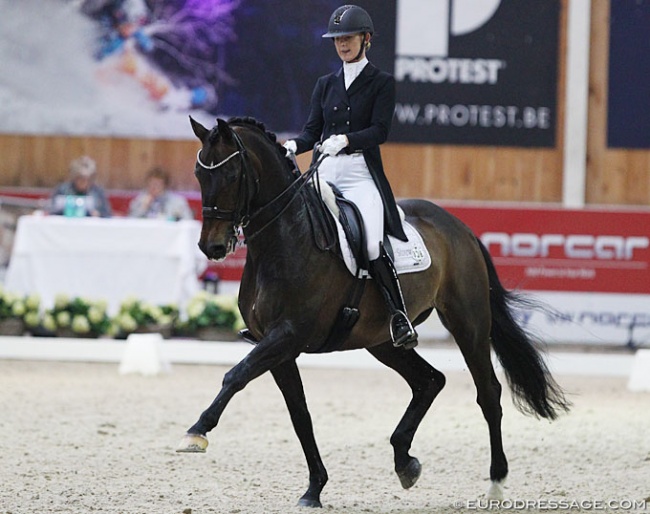 Jeanine Nekeman and Vlingh in the U25 division at their last international together, the 2020 CDI Lier in Belgium :: Photo © Astrid Appels