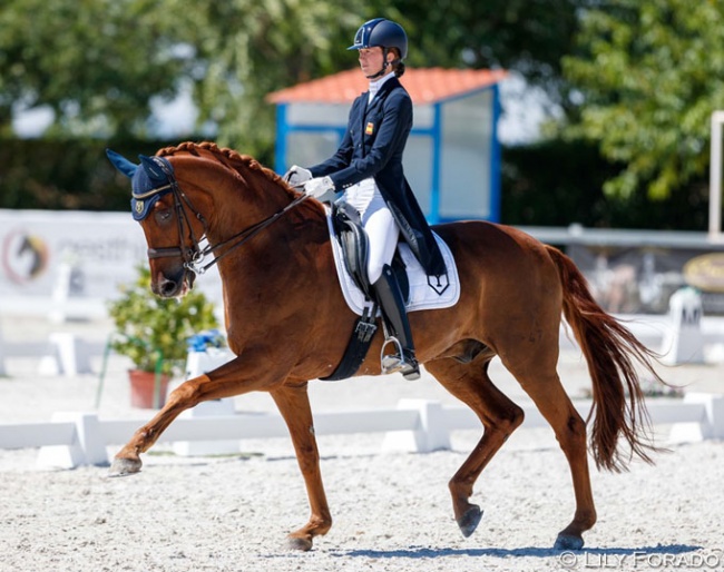 Spanish young rider Julia Alvarez Abad on Du Pre at the team selection trial :: Photo © Lily Forado