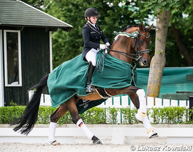 Jana Lang and Baron win the junior classes at the 2020 CDI-W Mariakalnok in Hungary :: Photo © Lukasz Kowalski