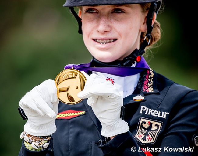 Lucie-Anouk Baumgürtel wins kur gold at the 2020 European Pony Championships :: Photo © Lukasz Kowalski