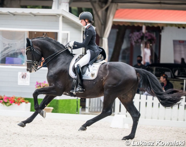 Henriette Schmidt and Rocky's Sunshine at the 2020 European Young Riders Championships :: Photo © Lukasz Kowalski