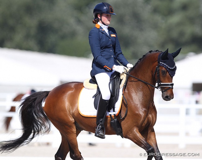 Sita Hopman and Brouwershaven Uthopia II at the 2020 European Pony Championships :: Photo © Astrid Appels