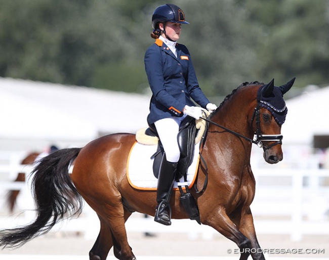 Sita Hopman and Brouwershaven Uthopia II at the 2020 European Pony Championships :: Photo © Astrid Appels