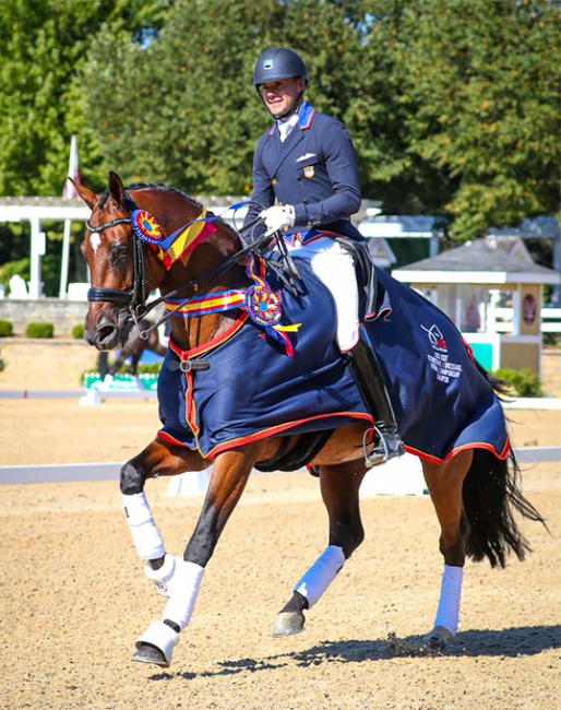 Endel Ots and Sonnenberg’s Everdance: USEF Intermediare I Dressage National Champions 2020 US Dressage Festival of Champions :: Photo © Sue Stickle
