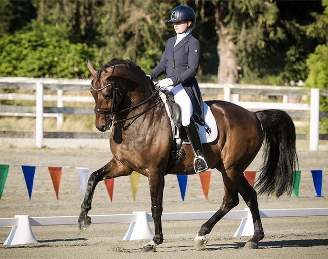 Pia Fortmuller and Goldfinch competing in Canada the summer of 2020 :: Photo © Private