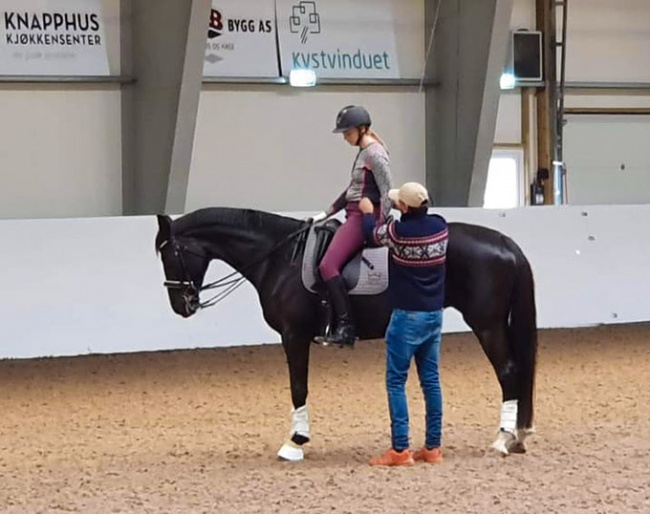 May Elise Skauvik getting seat instruction from Dave Thind in Norway