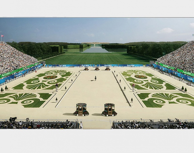 3D render of the equestrian venue at Versailles for the 2024 Olympic Games