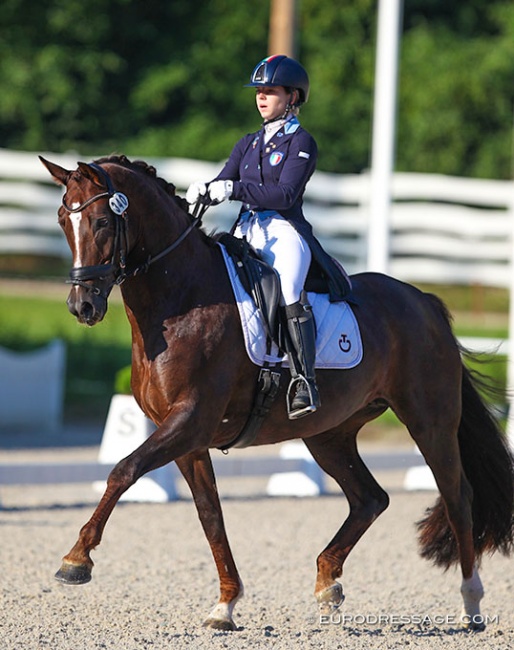 Alice Campanella and Gracile D.E.S. at the 2020 European Young Riders Championships :: Photo © Astrid Appels