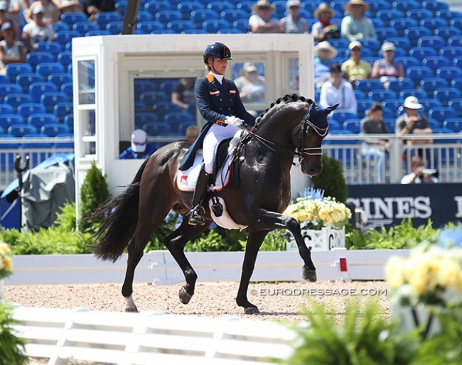 Emmelie Scholtens and Apache at the 2018 World Equestrian Games in Tryon :: Photo © Astrid Appels