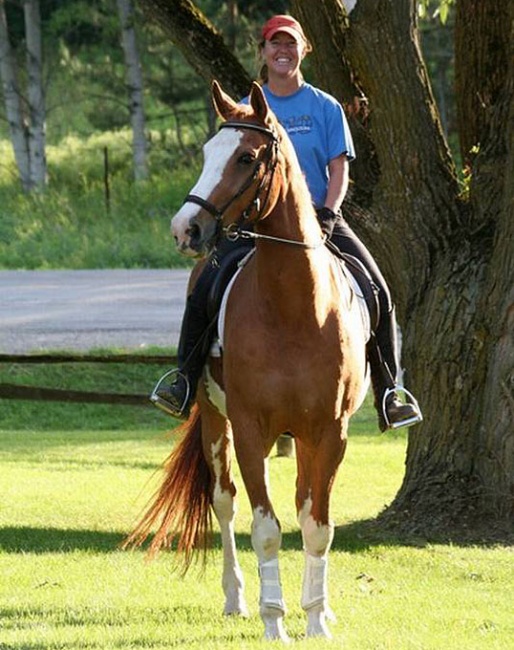 Jacqueline Brooks on her first Grand Prix horse, Finnegan