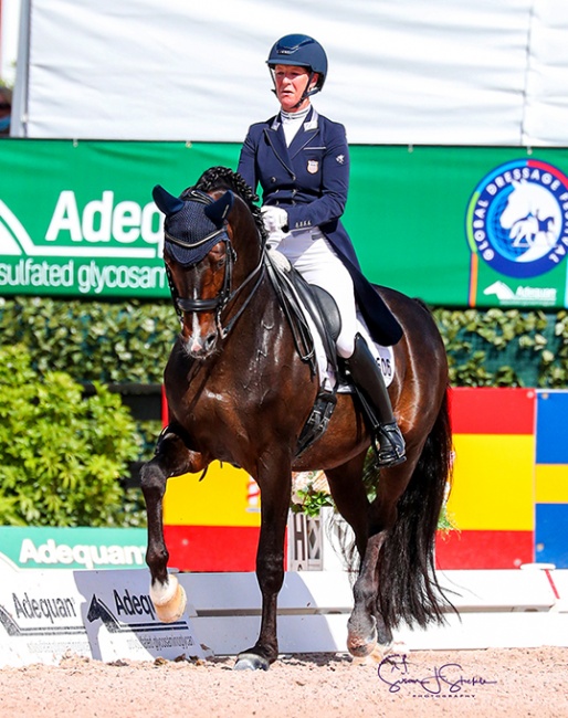 Sabine Schut-Kery and Sanceo in the GP Special at the 2021 CDI 5* Wellington :: Photo © Sue Stickle