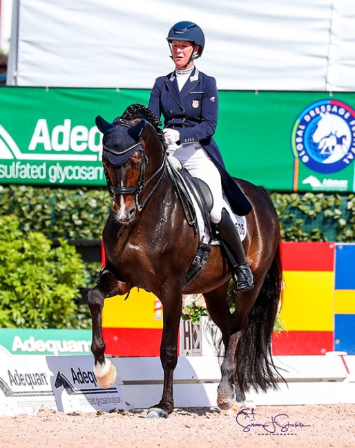 Sabine Schut-Kery and Sanceo in the GP Special at the 2021 CDI 5* Wellington :: Photo © Sue Stickle
