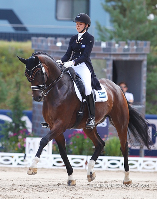 Theodora Livanos and Fido Dido at the 2018 European Young Riders Championships :: Photo © Astrid Appels