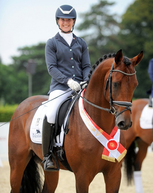 Ana Teresa Pires on the 2019 Westfalian young horse champion About You :: Photo © Thoms Lehmann