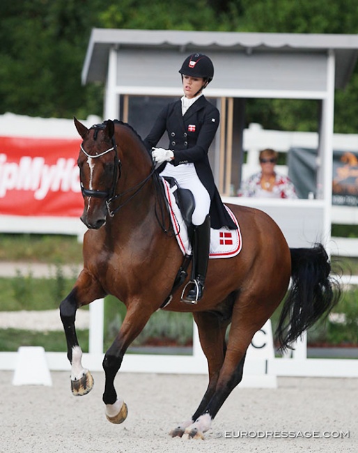 Anne-Mette Strandby Hansen and Foco Loco W at the 2020 European Under 25 Championships :: Photo © Astrid Appels