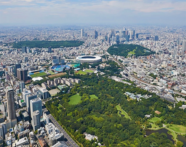 Aerial view of the Tokyo Olympic Stadium :: Photo © Olympics.org