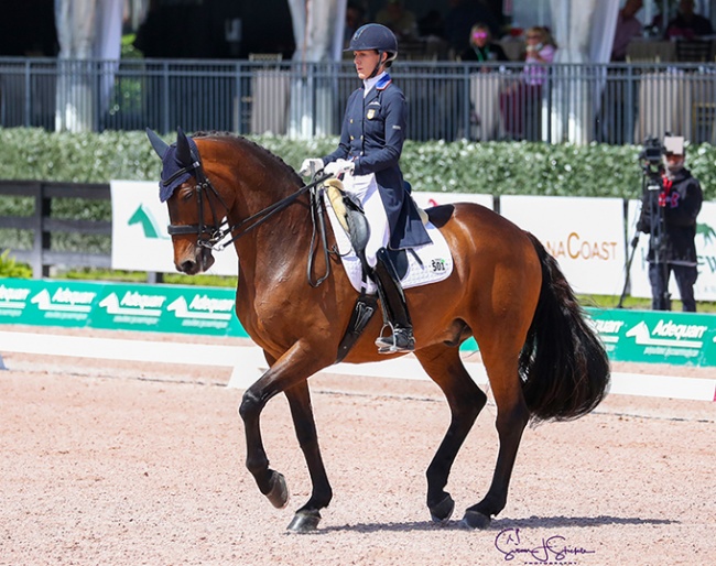 Olivia Lagoy-Weltz and Rassing's Lonoir at the 2021 CDI-W Wellington :: Photo © Sue Stickle