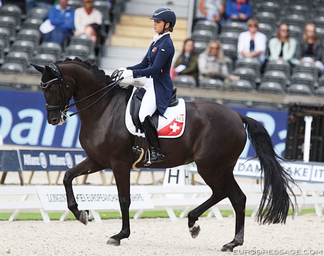 Swiss Estelle Wettstein on West Side Lady at the 2019 European Dressage Championships in Rotterdam :: Photo © Astrid Appels