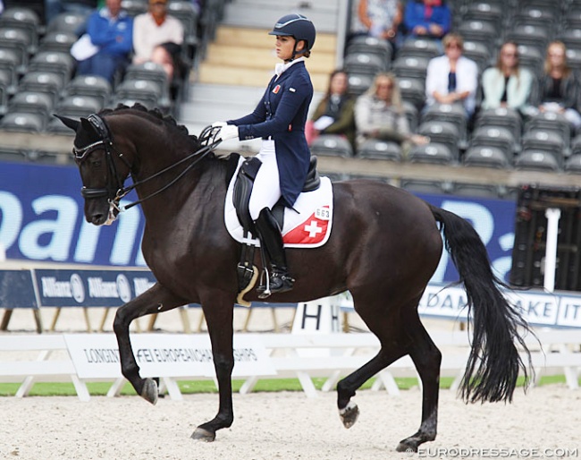 Swiss Estelle Wettstein on West Side Lady at the 2019 European Dressage Championships in Rotterdam :: Photo © Astrid Appels