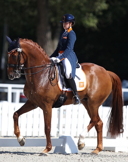 Jeanine Nieuwenhuis and TC Athene at the 2020 European Under 25 Championships in Budapest :: Photo © Astrid Appels