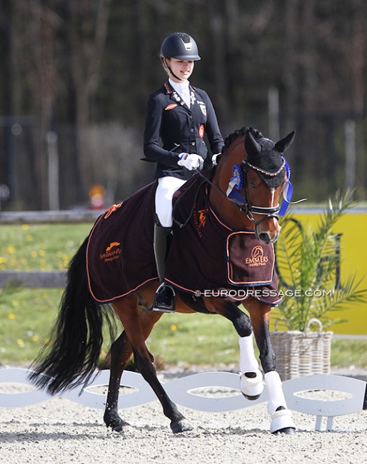 Antonia Roth and Dark Delight B win the pony team test at the 2021 CDI Opglabbeek :: Photo © Astrid Appels