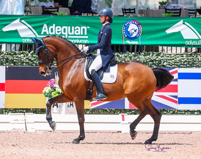 Yvonne Losos de Muniz and Aquamarijn at the 2021 CDI Wellington :: Photo © Sue Stickle