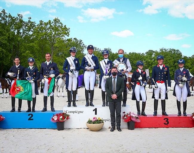 The Nations Cup podium at the 2021 CDIO Compiègne :: Photo © PSV