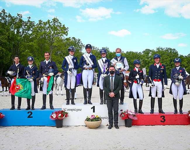 The Nations Cup podium at the 2021 CDIO Compiègne :: Photo © PSV