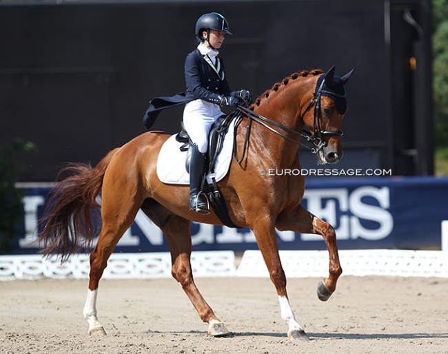 Alessia Volpini and Easy Deasy at the 2018 European Junior Riders Championships :: Photo © Astrid Appels