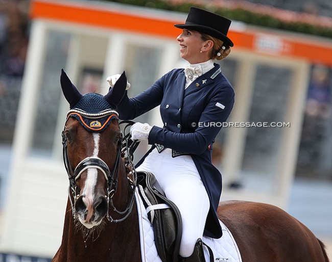 Dina Ellermann and Donna Anna at the 2019 European Dressage Championships in Rotterdam :: Photo © Astrid Appels