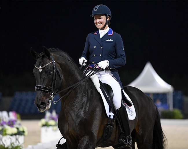 Adrienne Lyle and Salvino won the Grand Prix and GP Special at the 2021 U.S. Tokyo Team Selection Trial
