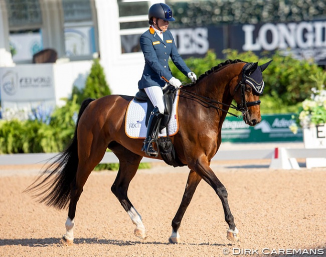 Rixt van der Horst on Findsley at the 2018 World Equestrian Games :: Photo © Hippofoto