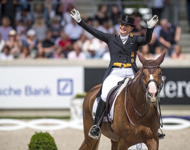 Isabell Werth competing at the 2019 CDIO Aachen