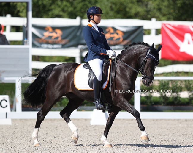 Jill Kempes and Next Black Magic at the 2020 European Pony Championships :: Photo © Astrid Appels