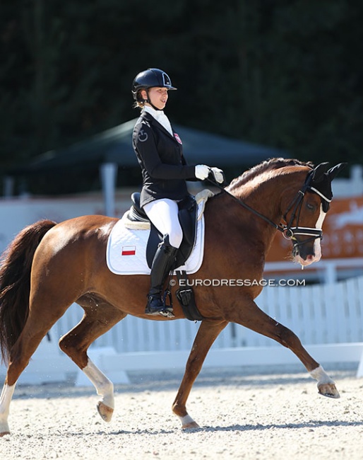 Weronika Lewandowska and Hojvejs Casmir at the 2020 European Pony Championships :: Photo © Astrid Appels