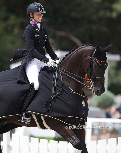 Ann-Kathrin Lindner and Sunfire at the 2020 European Under 25 Championships :: Photo © Astrid Appels
