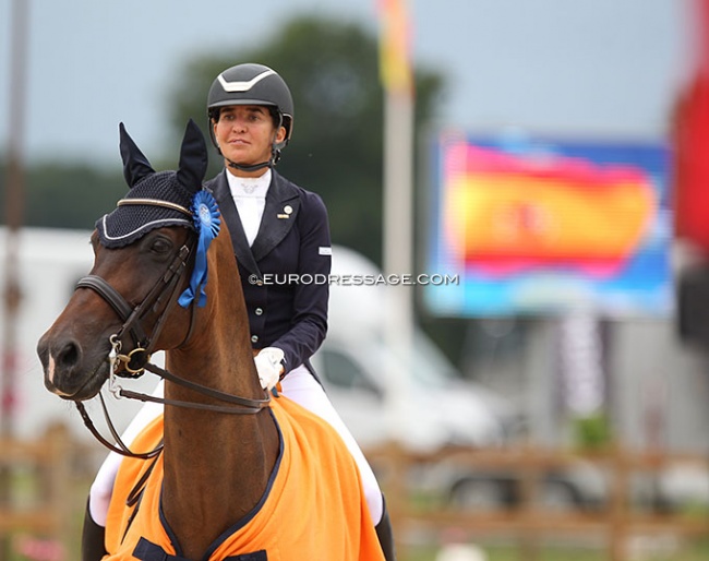 Beatriz Ferrer-Salat and Elegance win the Grand Prix and Special at the 2021 CDI Grote Brogel :: Photo © Astrid Appels