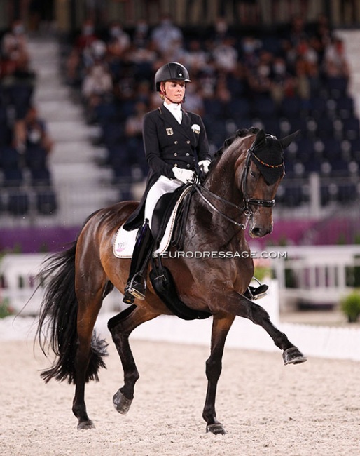 Jessica von Bredow-Werndl and Dalera BB in the Grand Prix at the 2021 Olympic Games :: Photo © Astrid Appels