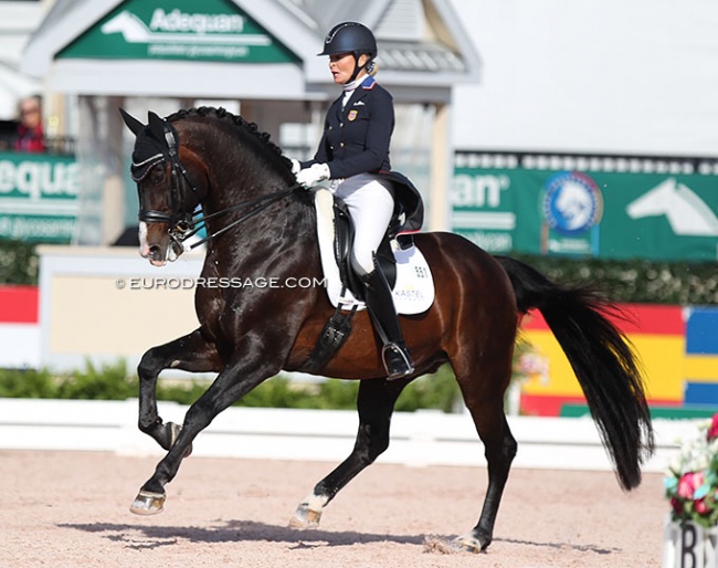 Charlotte Jorst and Nintendo at the 2020 CDI Wellington :: Photo © Astrid Appels