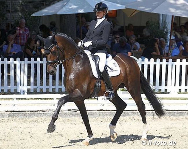Leonie Richter and Famous K at the 2021 Bundeschampionate :: Photo © LL-foto