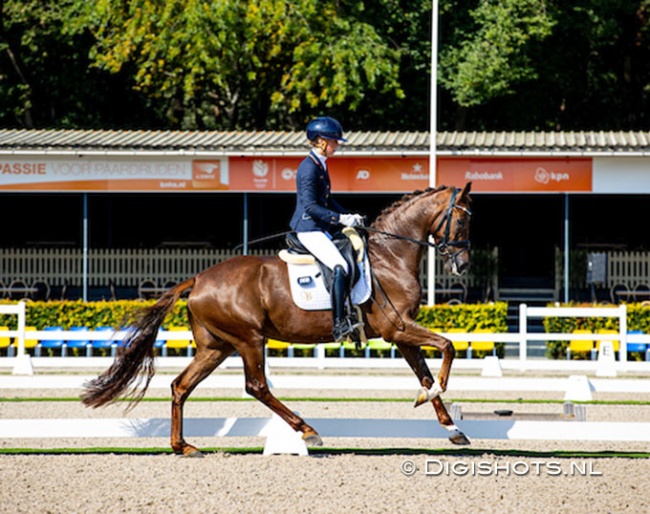 Kirsten Brouwer and My Precious in the 2021 Pavo Cup semi-finals in Ermelo :: Photo © Digishots