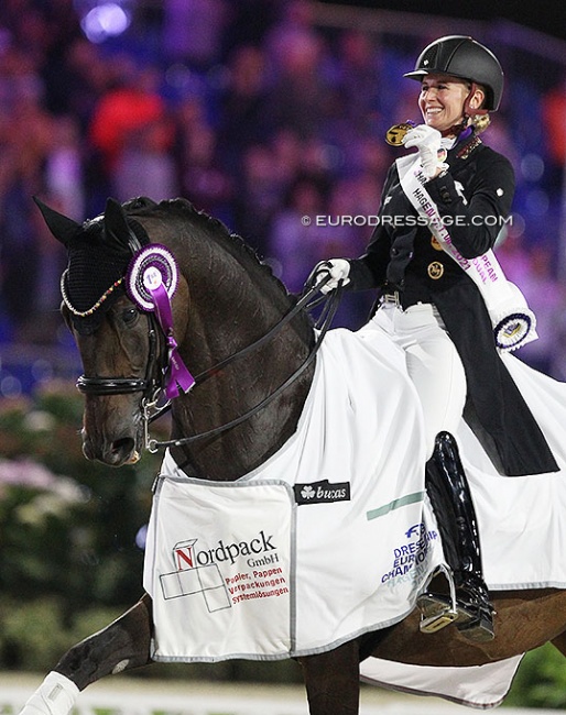 Jessica von Bredow-Werndl and Dalera BB win GP Special Gold at the 2021 European Championships :: Photo © Astrid Appels