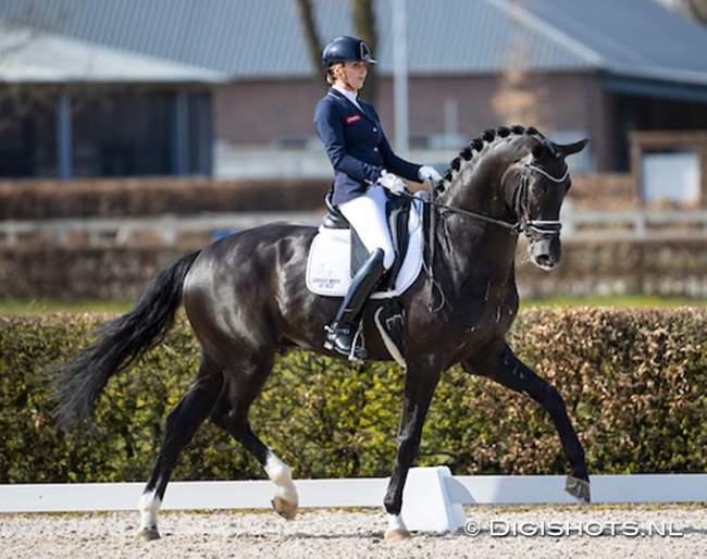 Emmelie Scholtens and Koning at the 2021 Dutch WCYH selection trial in Ermelo :: Photo © Digishots