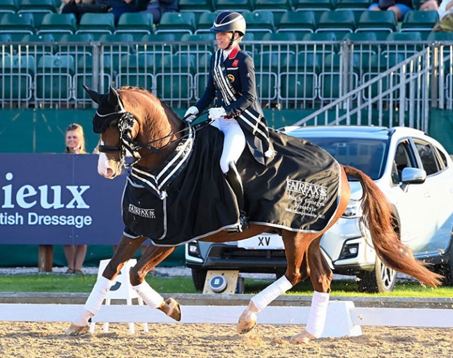 Three Small Tour titles for Charlotte Dujardin and Imhotep at the 2021 British Dressage Championships :: Photo © Kevin Sparrow