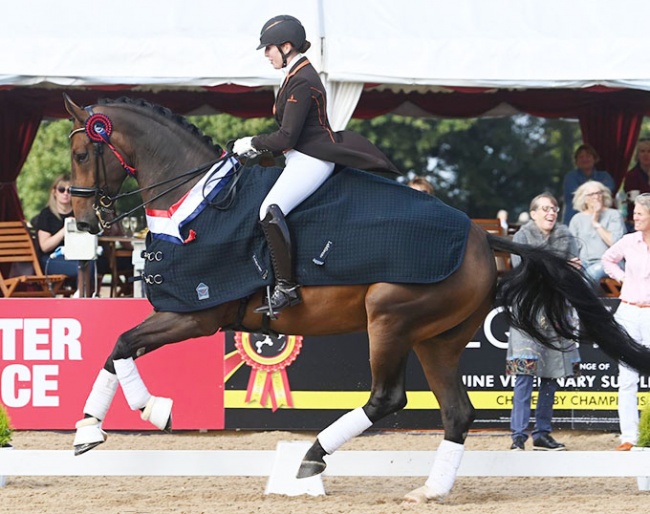 Becky Moody and Jagerbomb at the 2021 British Dressage Championships :: Photo © Kevin Sparrow